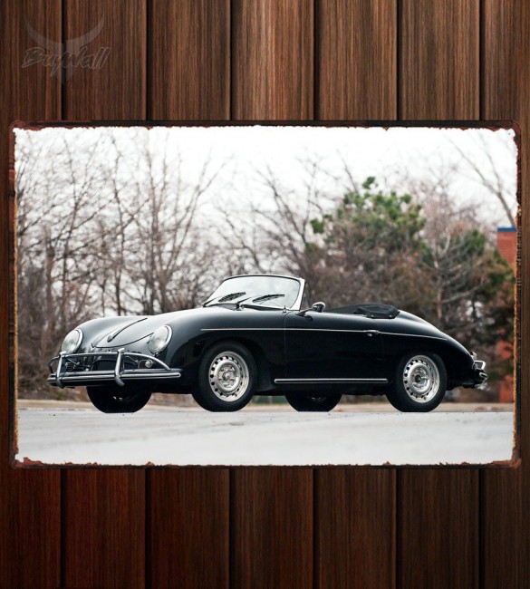 Металлическая табличка Porsche 356B 1600 T-2 Super Cabriolet D Металлическая табличка Porsche 356B 1600 T-2 Super Cabriolet D
